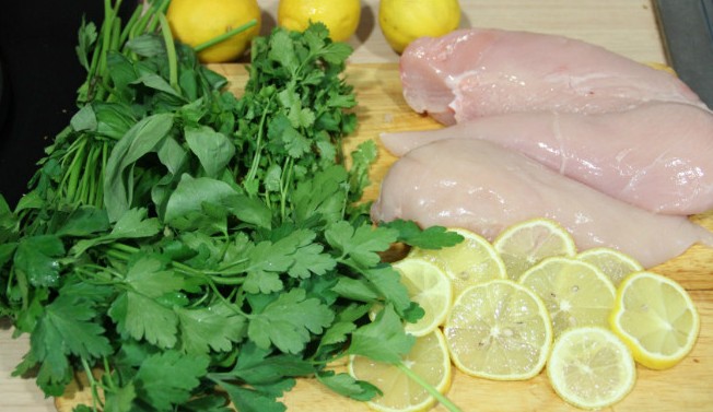 receta de pechuga de pollo con limón sana - productos