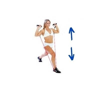 3. Zancadas-con-brazos-para-gomas - mejores ejercicios con gomas para piernas